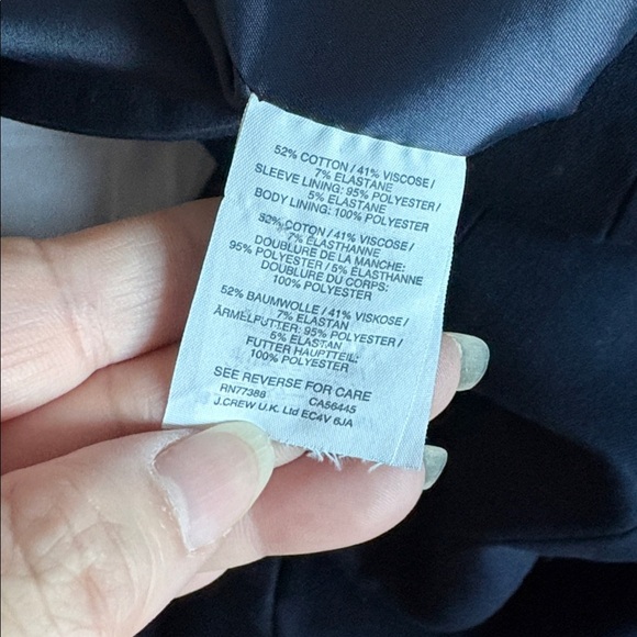 J. Crew Navy Cotton Blend Blazer - Picture 8 of 11